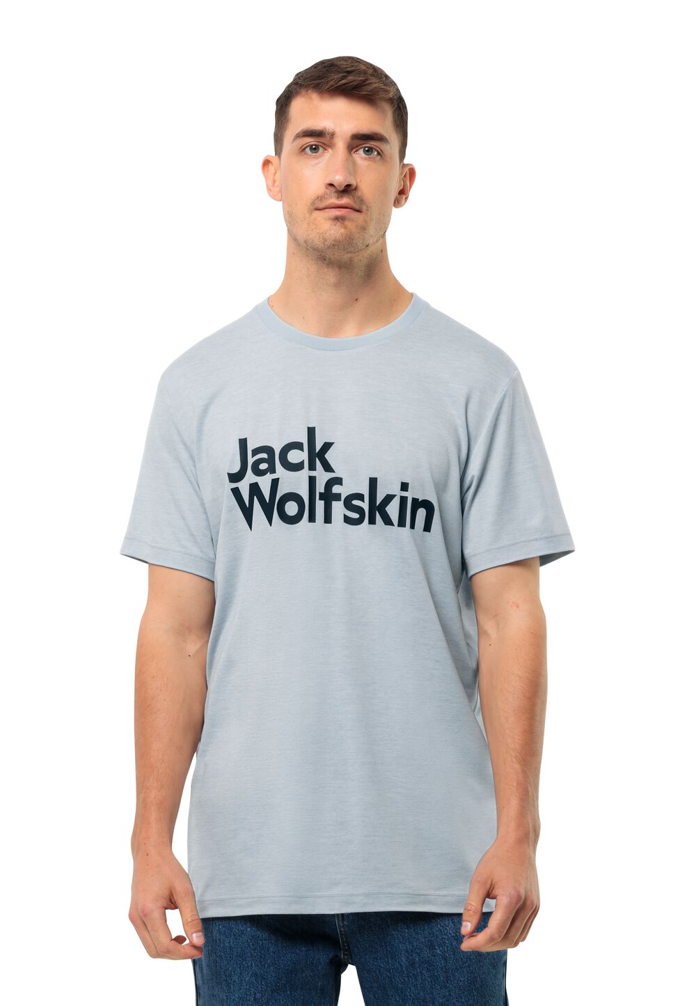 Jack Wolfskin Funktionsshirt Herren Brand T-Shirt Men 3XL soft blue soft blue von Jack Wolfskin