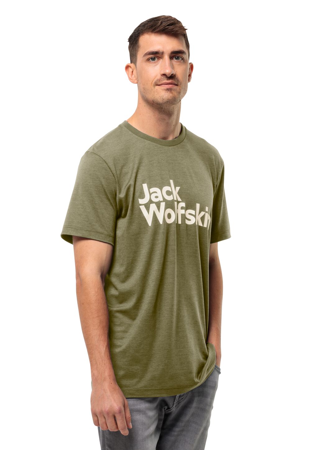 Jack Wolfskin Funktionsshirt Herren Brand T-Shirt Men XL braun bay leaf von Jack Wolfskin