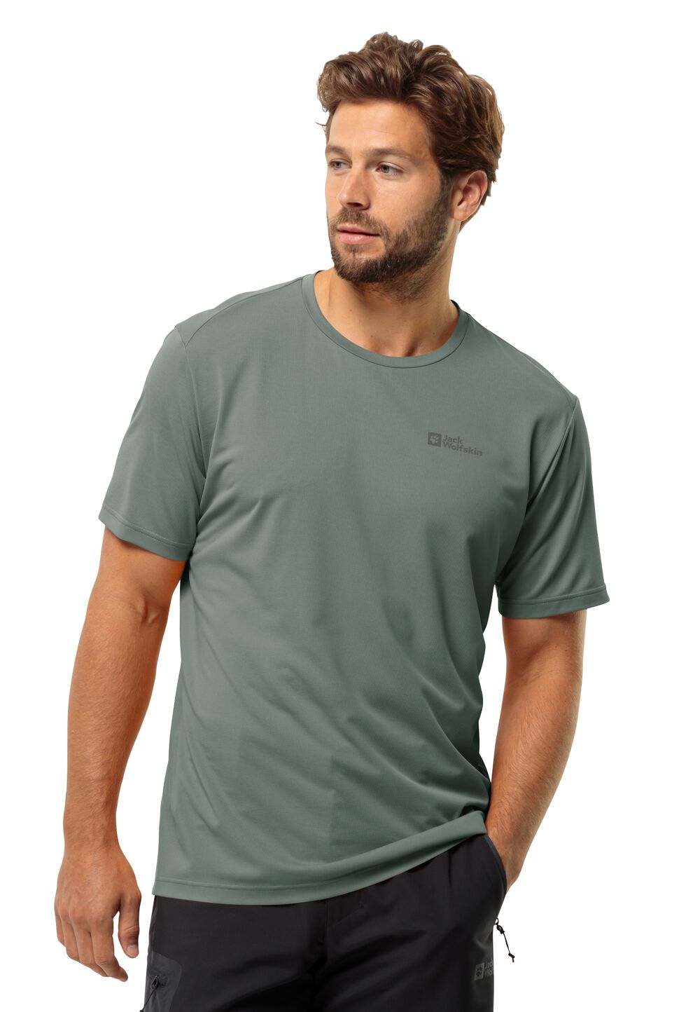 Jack Wolfskin Funktionsshirt Herren Delgami S/S Men M hedge green Hedge Green von Jack Wolfskin