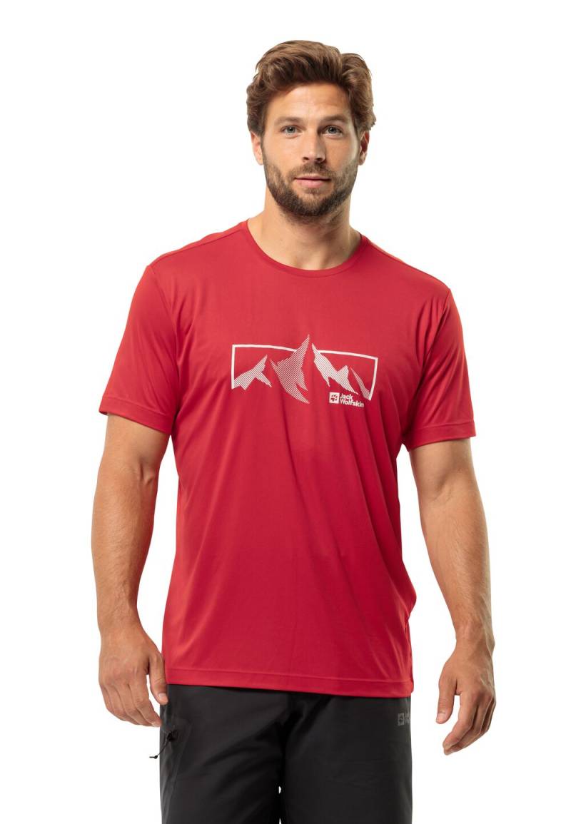 Jack Wolfskin Funktionsshirt Herren Peak Graphic T-Shirt Men L red glow Red Glow von Jack Wolfskin