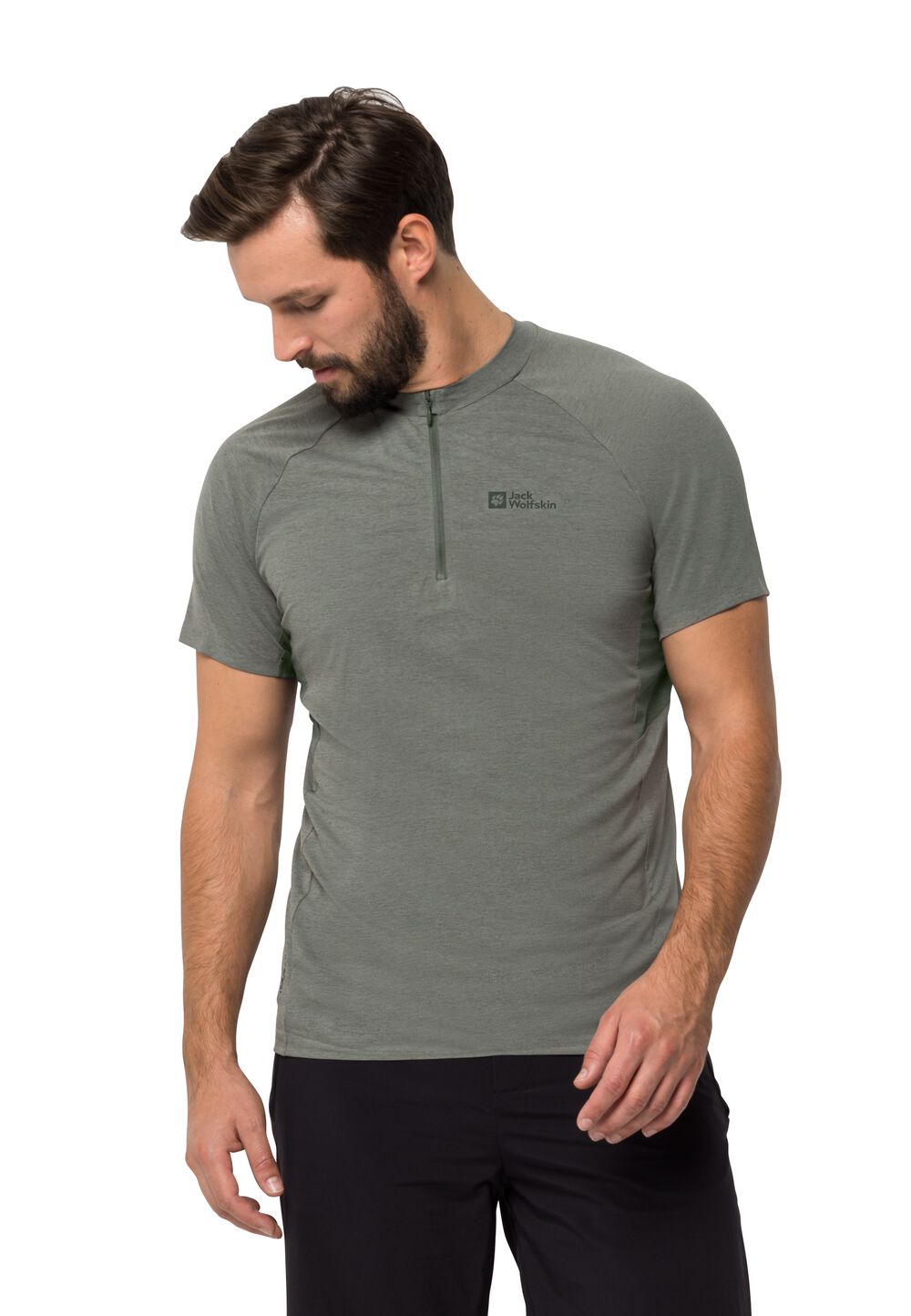 Jack Wolfskin Funktionsshirt Herren Prelight Pro Zip T-Shirt Men XL gecko green gecko green von Jack Wolfskin