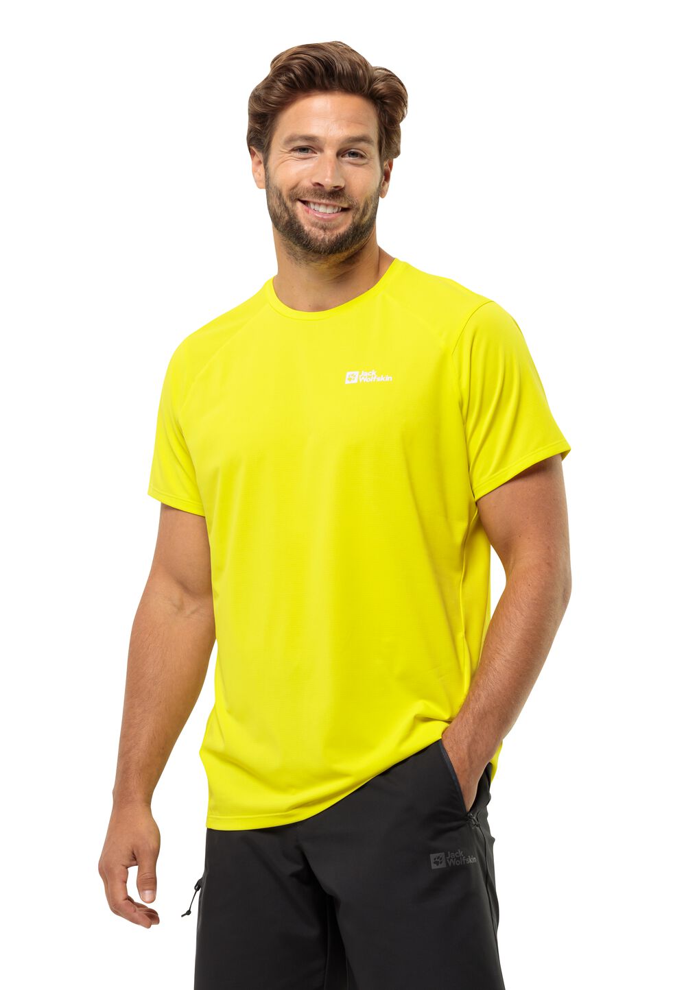 Jack Wolfskin Funktionsshirt Herren Prelight Trail T-Shirt Men M firefly Firefly von Jack Wolfskin