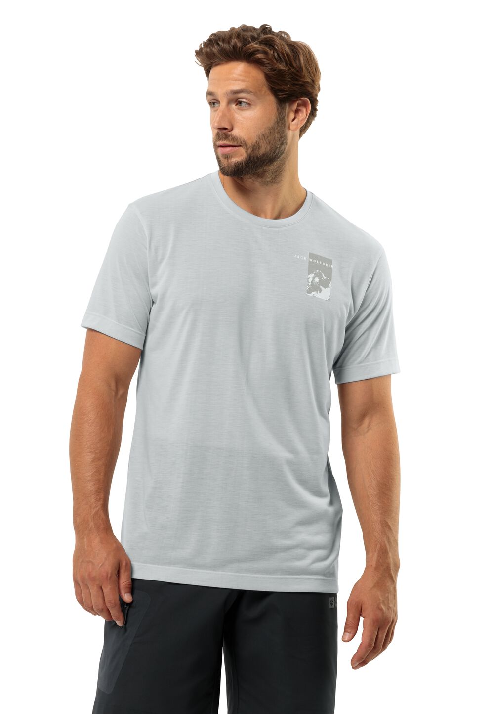 Jack Wolfskin Funktionsshirt Herren Vonnan S/S Graphic T-Shirt Men L grau cool grey von Jack Wolfskin