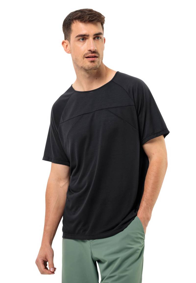 Jack Wolfskin Funktionsshirt Herren Wanderword T-Shirt Men L granite black granite black von Jack Wolfskin