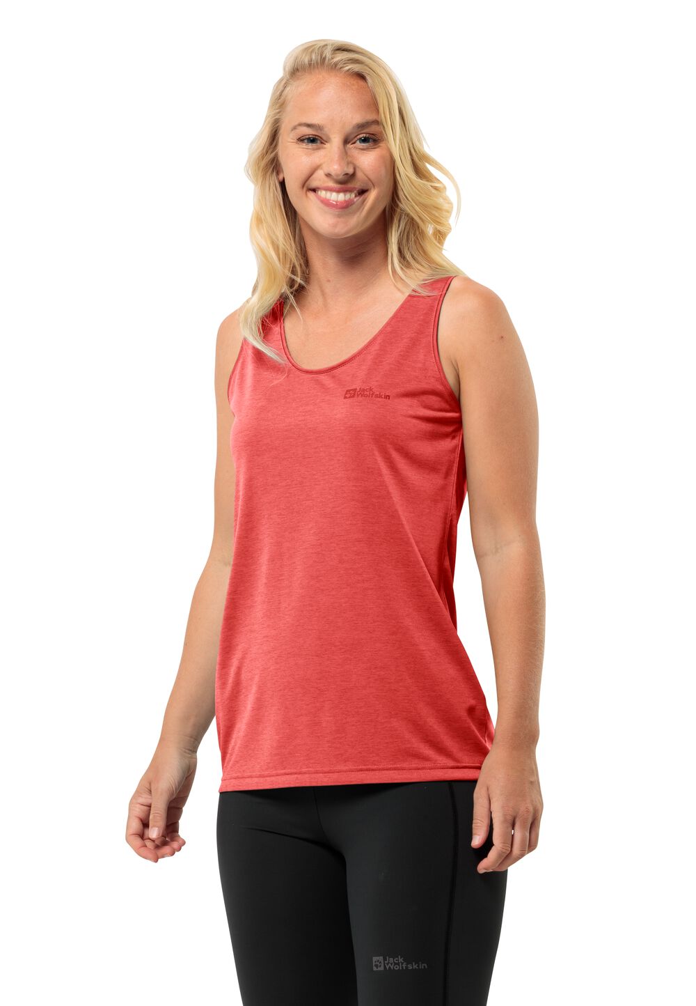 Jack Wolfskin Funktionstop Damen Crosstrail Tank Women L vibrant red Vibrant Red von Jack Wolfskin