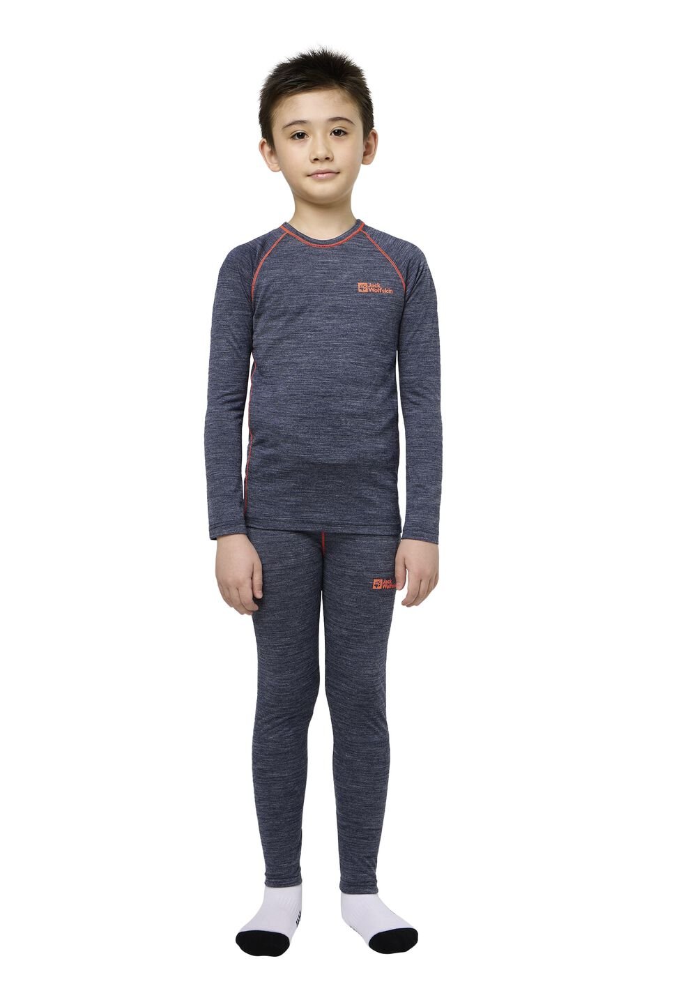 Jack Wolfskin Funktionsunterwäsche Kinder Merino Baselayer SET Kids 92 blau night blue von Jack Wolfskin