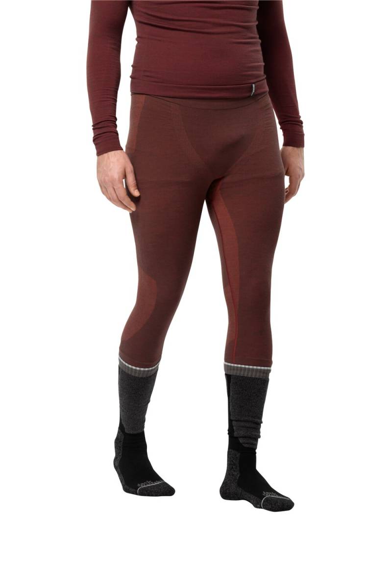 Jack Wolfskin Funktionsunterwäsche mit Merino Herren Seamless Wool Pants Men L red earth red earth von Jack Wolfskin