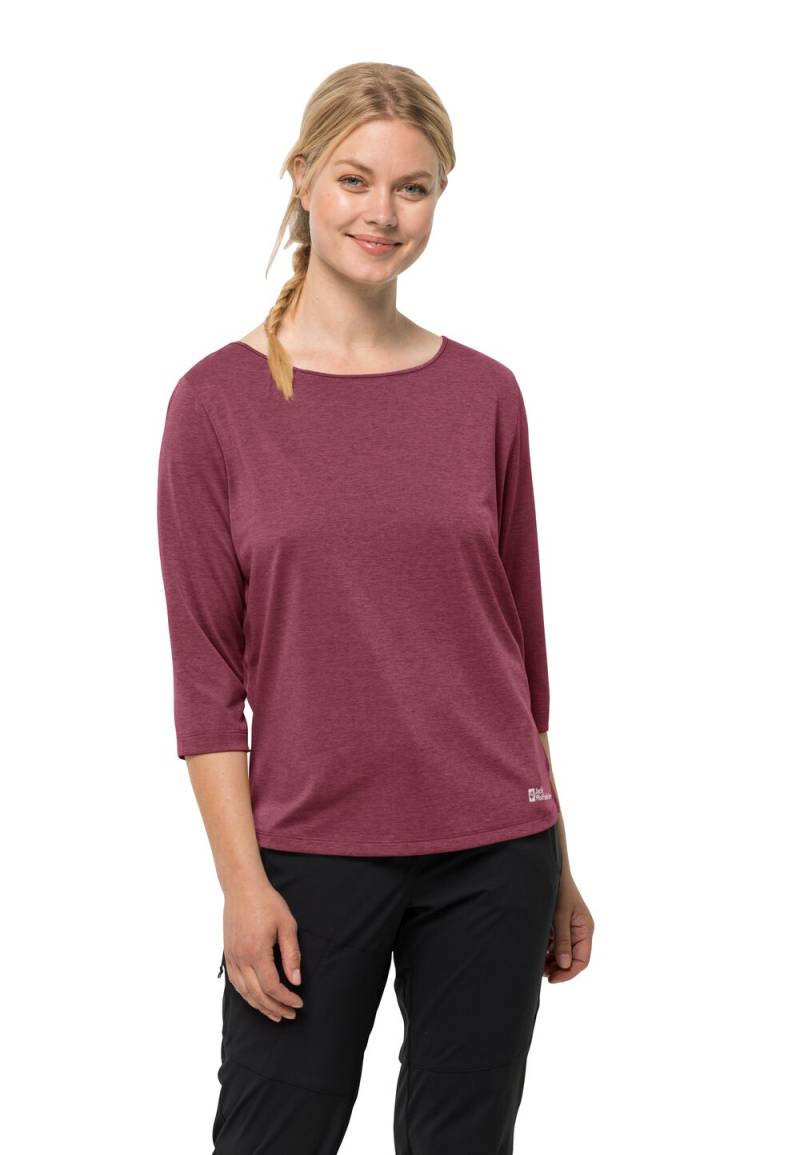 Jack Wolfskin Halbarm Funktionsshirt Damen JWP 3/4 T-Shirt Women XS sangria red sangria red von Jack Wolfskin