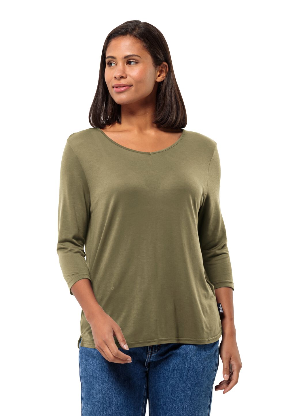 Jack Wolfskin Halbarm Shirt Damen Mola 3/4 T-Shirt Women S bay leaf Bay Leaf von Jack Wolfskin