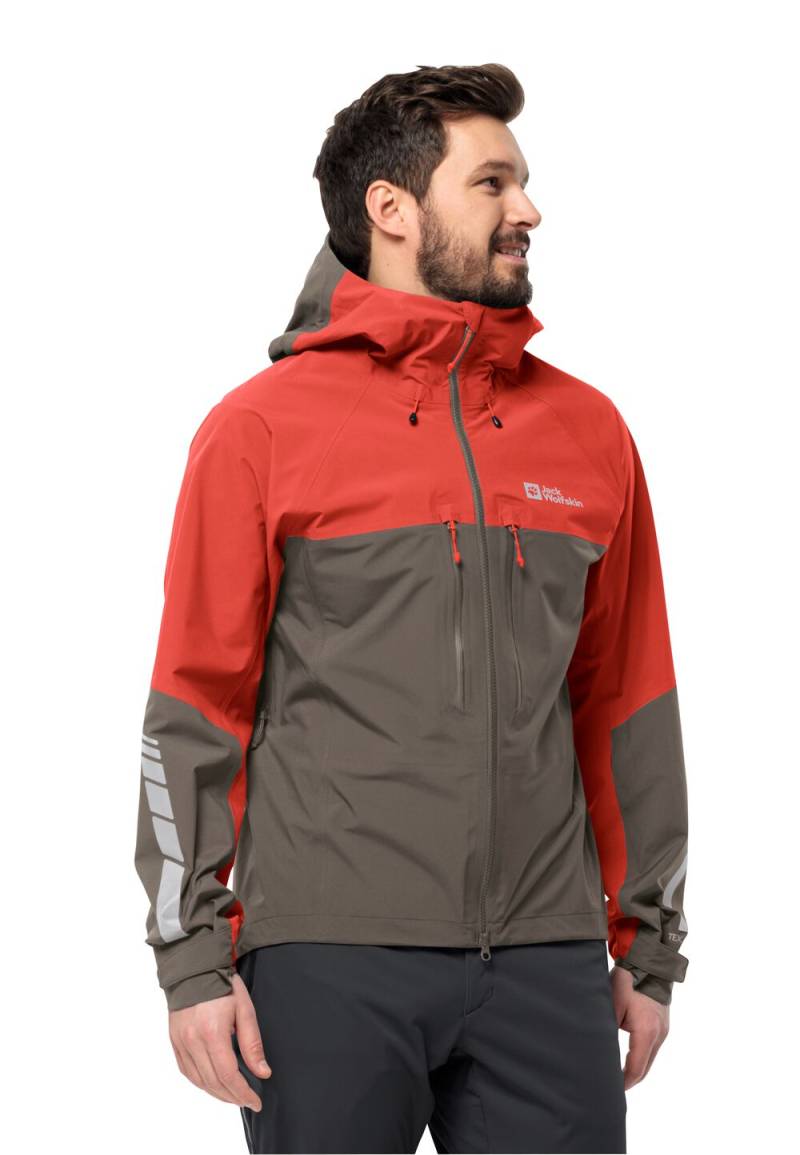 Jack Wolfskin Hardshell Fahrrad-Regenjacke Herren Morobbia 3L Jacket Men L cold coffee cold coffee von Jack Wolfskin