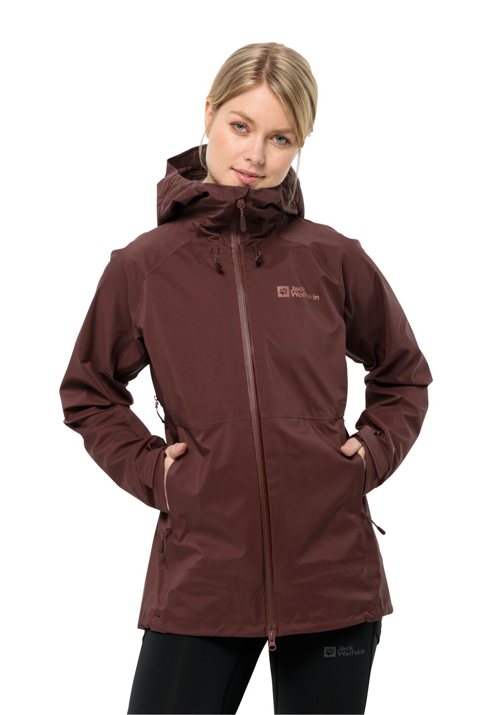 Jack Wolfskin Hardshell-Regenjacke Damen Cyrox 3L Jacket Women L dark maroon dark maroon von Jack Wolfskin