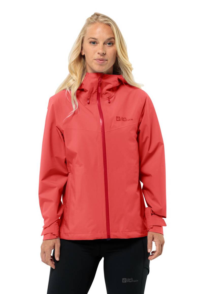 Jack Wolfskin Hardshell-Regenjacke Damen Highest Peak 3L Jacket Women M vibrant red Vibrant Red von Jack Wolfskin