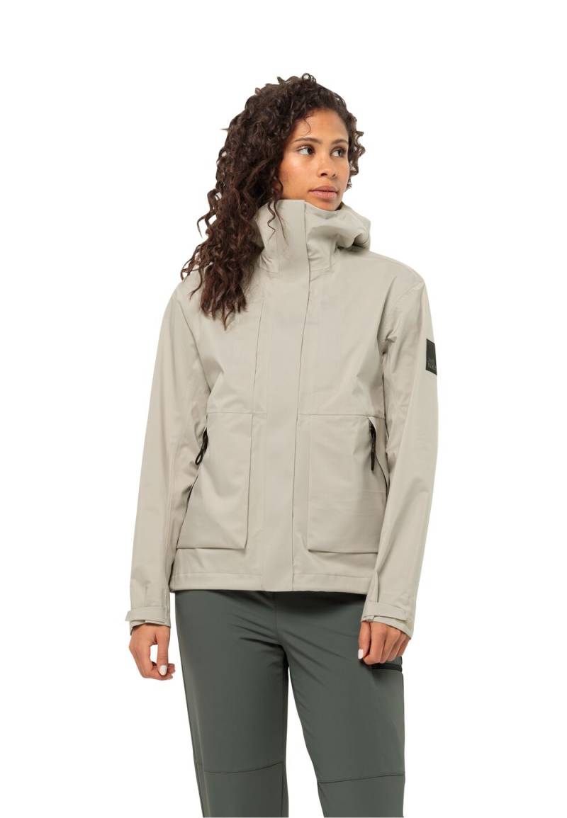 Jack Wolfskin Hardshell-Regenjacke Damen Wandermood 3L Jacket Women L dusty grey Dusty Grey von Jack Wolfskin