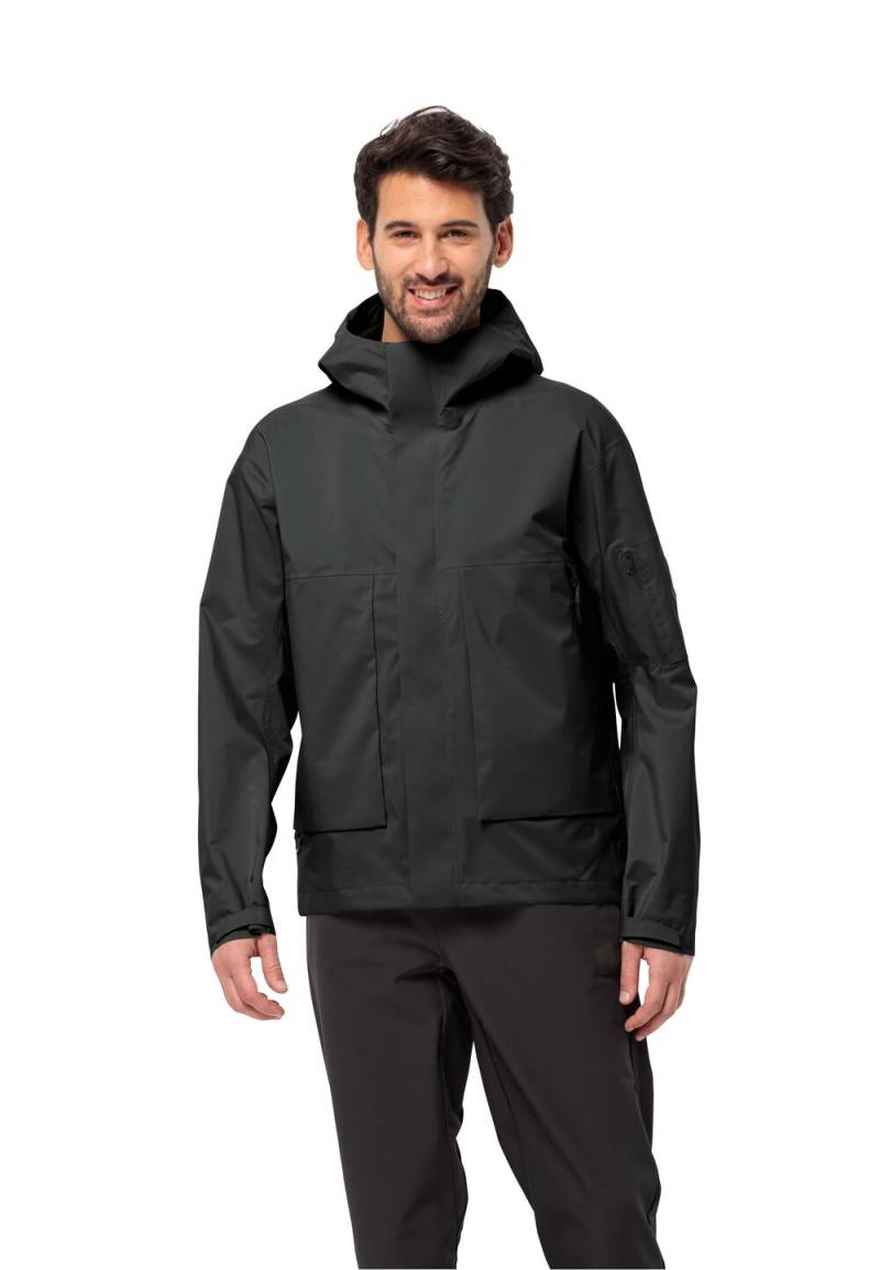 Jack Wolfskin Hardshell-Regenjacke Herren Wandermood 3L Jacket Men 2XL granite black granite black von Jack Wolfskin