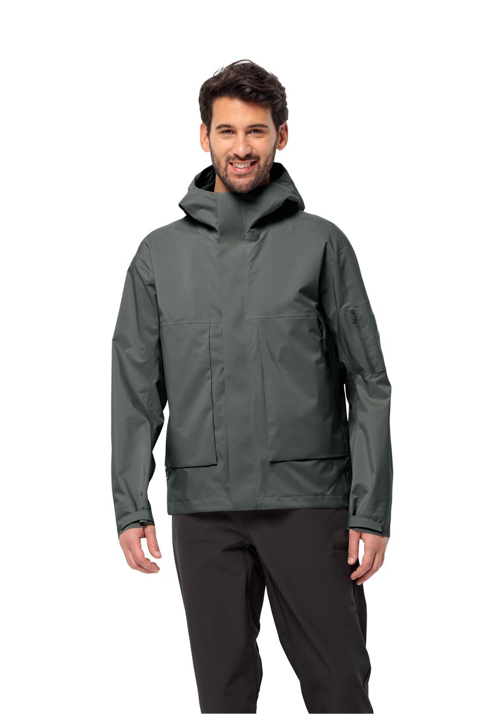 Jack Wolfskin Hardshell-Regenjacke Herren Wandermood 3L Jacket Men S slate green slate green von Jack Wolfskin