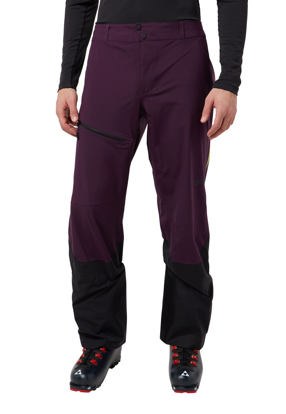 Jack Wolfskin Hardshell Skihose mit RECCO® Ortungssystem Herren Alpspitze Tour 3L Pants Men 46 midnight plum midnight plum von Jack Wolfskin