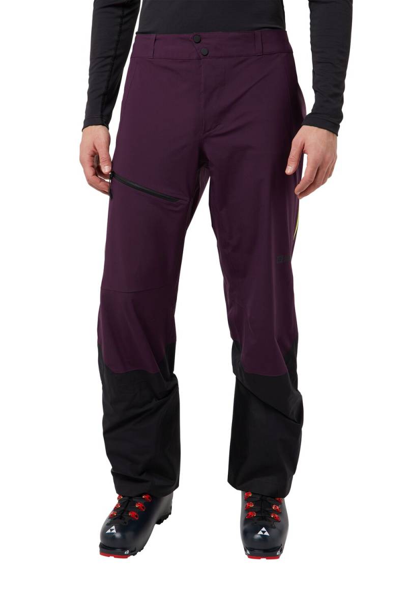 Jack Wolfskin Hardshell Skihose mit RECCO® Ortungssystem Herren Alpspitze Tour 3L Pants Men 52 midnight plum midnight plum von Jack Wolfskin