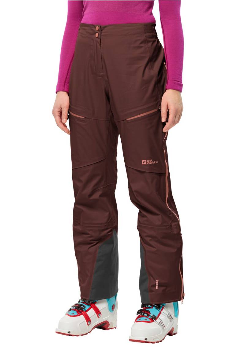 Jack Wolfskin Hardshell Ski-Hose mit RECCO® Ortungssystem Damen Alpspitze Pro 3L Pants Women 34 dark maroon dark maroon von Jack Wolfskin