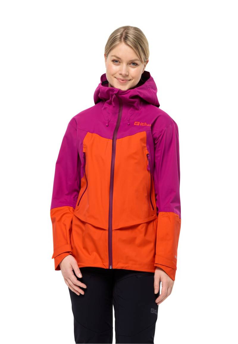 Jack Wolfskin Hardshell Skitouren-Jacke mit RECCO® Ortungssystem Damen Alpspitze Pro 3L Jacket Women L vibrant orange vibrant orange von Jack Wolfskin