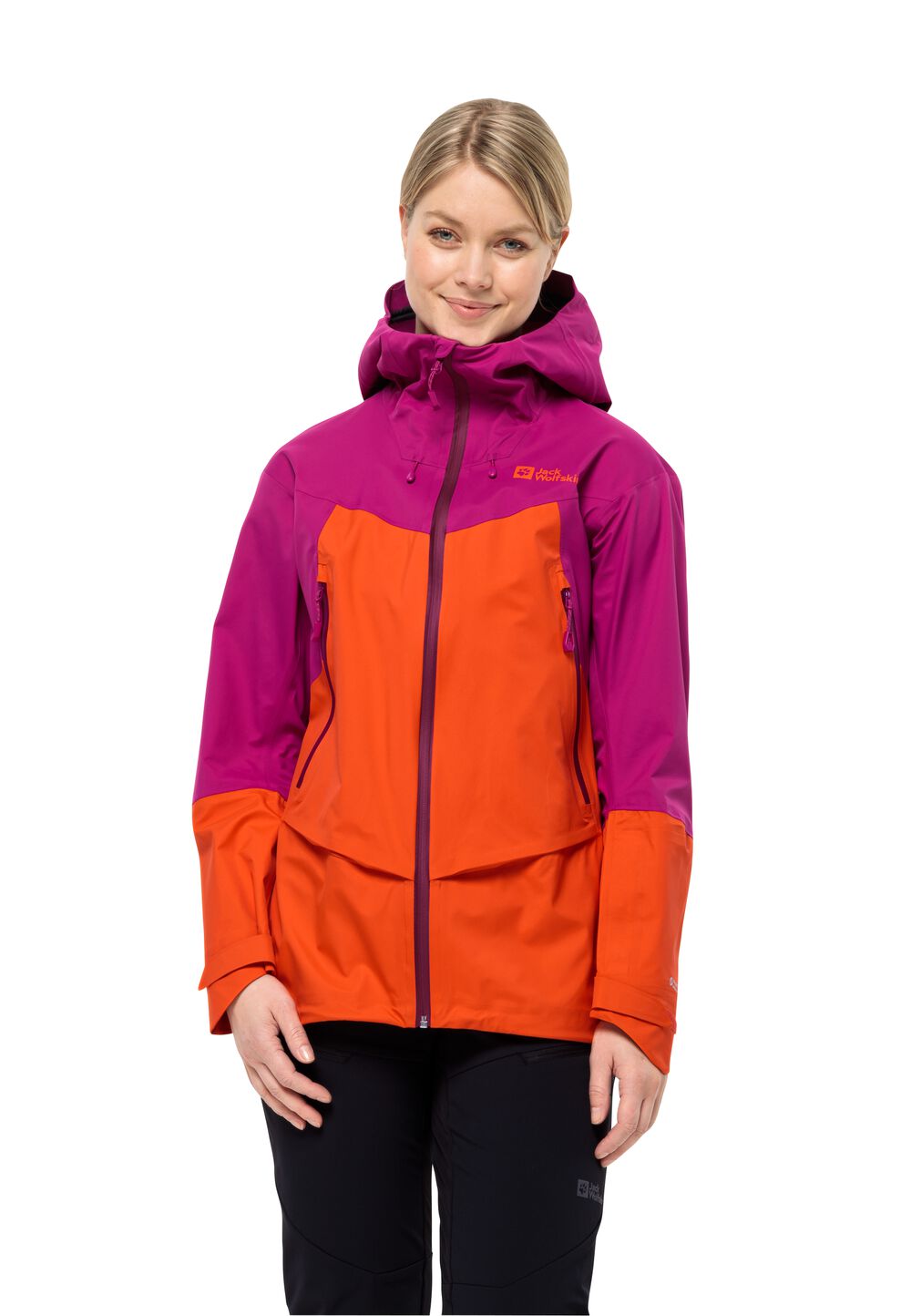 Jack Wolfskin Hardshell Skitouren-Jacke mit RECCO® Ortungssystem Damen Alpspitze Pro 3L Jacket Women XS vibrant orange vibrant orange von Jack Wolfskin