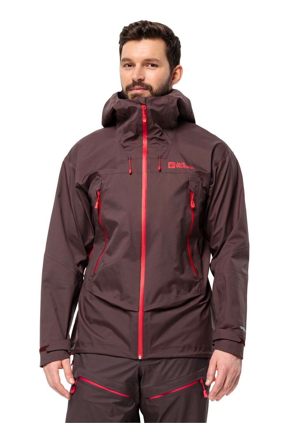 Jack Wolfskin Hardshell Skitouren-Jacke mit RECCO® Ortungssystem Herren Alpspitze Pro 3L Jacket Men S red earth red earth von Jack Wolfskin