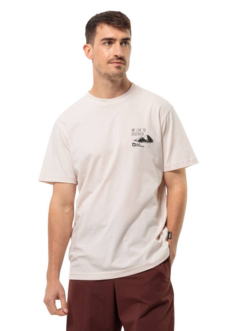 Jack Wolfskin Herren T-shirt aus Bio-Baumwolle Discover T-Shirt Men XXXL sea shell Sea Shell von Jack Wolfskin