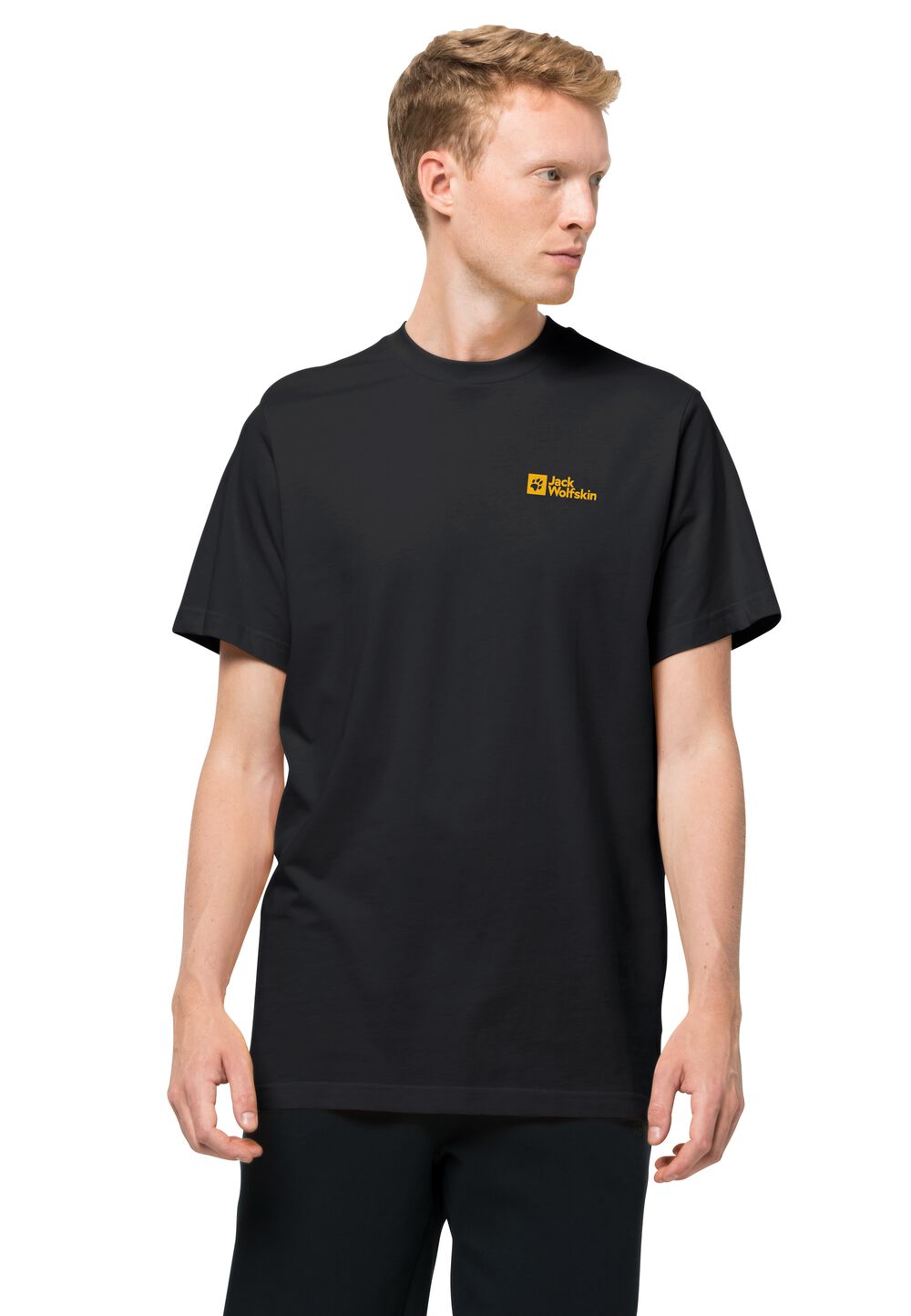 Jack Wolfskin Herren T-shirt aus Bio-Baumwolle Essential T-Shirt Men L schwarz black von Jack Wolfskin