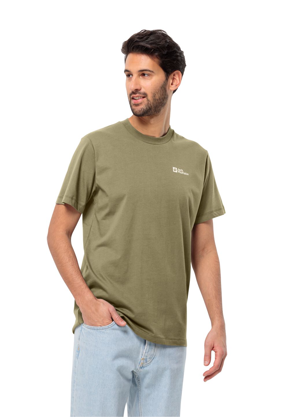 Jack Wolfskin Herren T-shirt aus Bio-Baumwolle Essential T-Shirt Men S braun bay leaf von Jack Wolfskin
