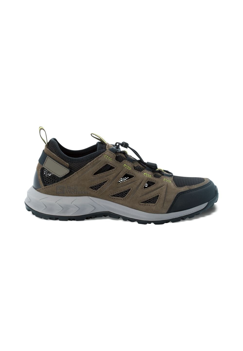 Jack Wolfskin Herren Wanderschuhe Woodland 2 Hybrid Low Men 40.5 khaki / lime khaki / lime von Jack Wolfskin