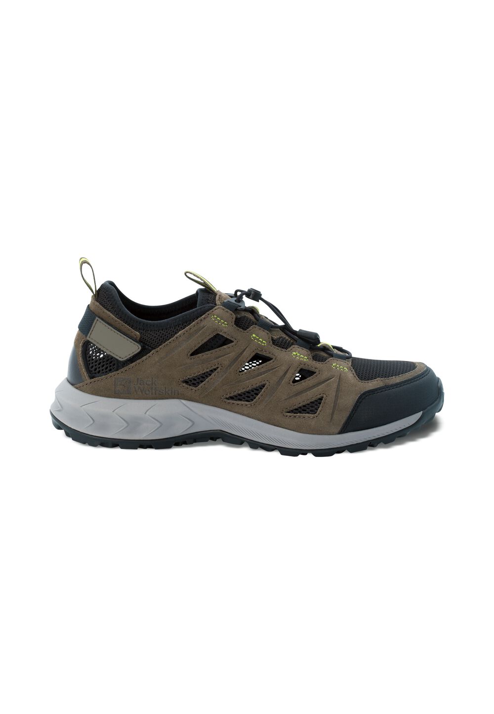 Jack Wolfskin Herren Wanderschuhe Woodland 2 Hybrid Low Men 41 khaki / lime khaki / lime von Jack Wolfskin