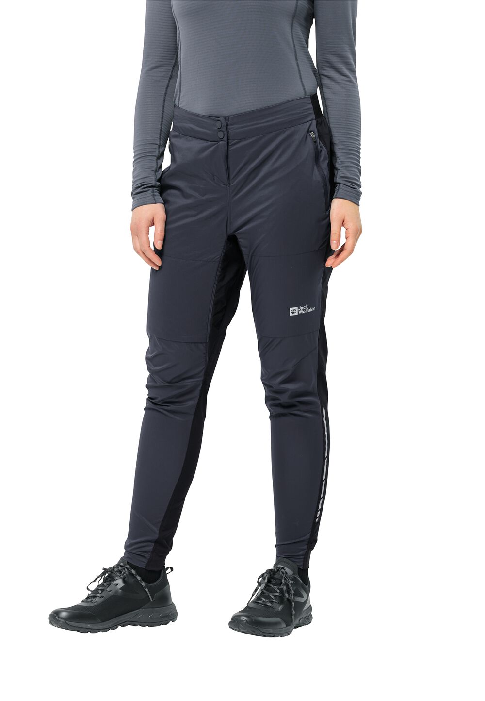 Jack Wolfskin Hochatmungsaktive Fahrradhose Damen Morobbia Alpha Pants Women L graphite graphite von Jack Wolfskin