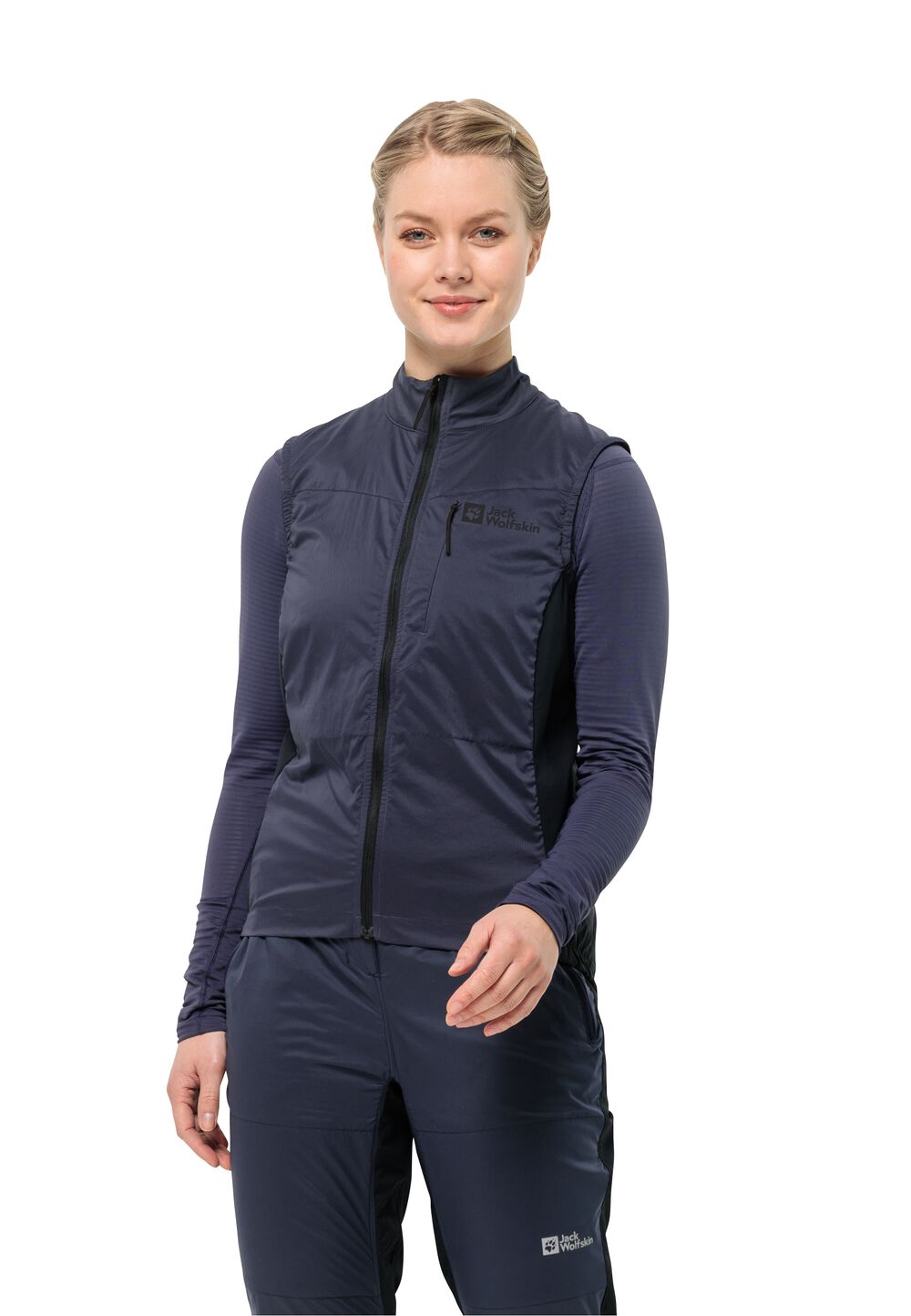 Jack Wolfskin Hochatmungsaktive Fahrradweste Damen Morobbia Alpha Vest Women L graphite graphite von Jack Wolfskin