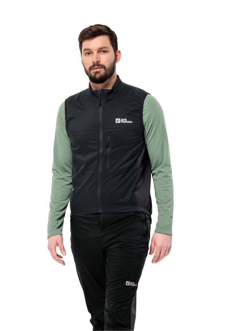 Jack Wolfskin Hochatmungsaktive Fahrradweste Herren Morobbia Alpha Vest Men L black black von Jack Wolfskin