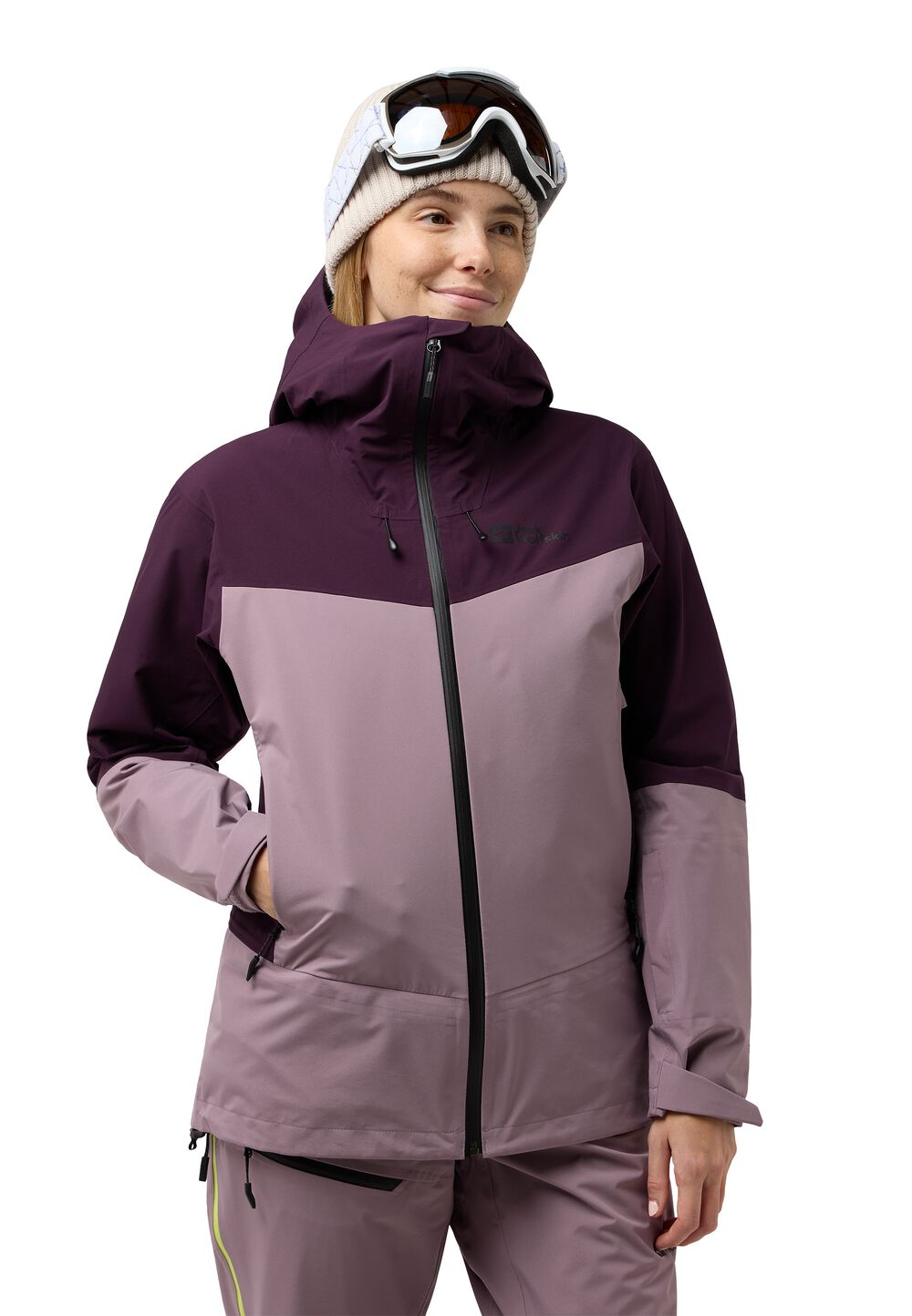 Jack Wolfskin Hochatmungsaktive Skijacke mit RECCO® Ortungssystem Damen Alpspitze Tour 3L Jacket Women L wild blossom wild blossom von Jack Wolfskin