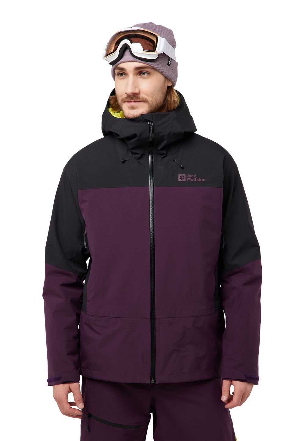 Jack Wolfskin Hochatmungsaktive Skijacke mit RECCO® Ortungssystem Herren Alpspitze Tour 3L Jacket Men L midnight plum midnight plum von Jack Wolfskin