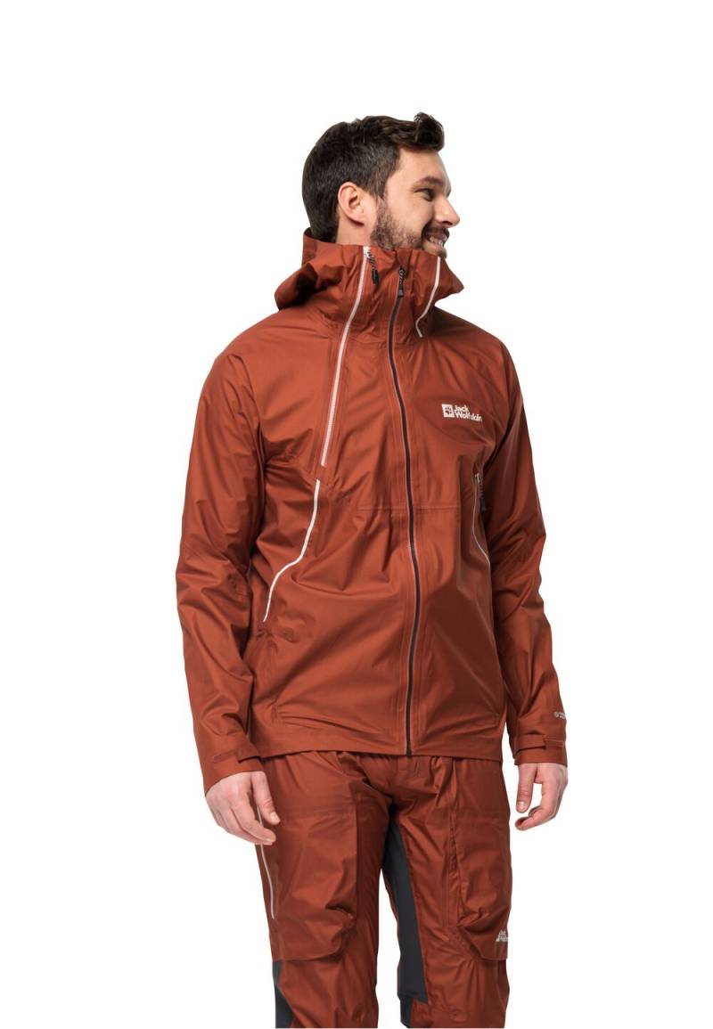 Jack Wolfskin Hochatmungsaktive Skitouren-Jacke mit RECCO® Ortungssystem Herren Alpspitze Air 3L Jacket Men S carmine carmine von Jack Wolfskin