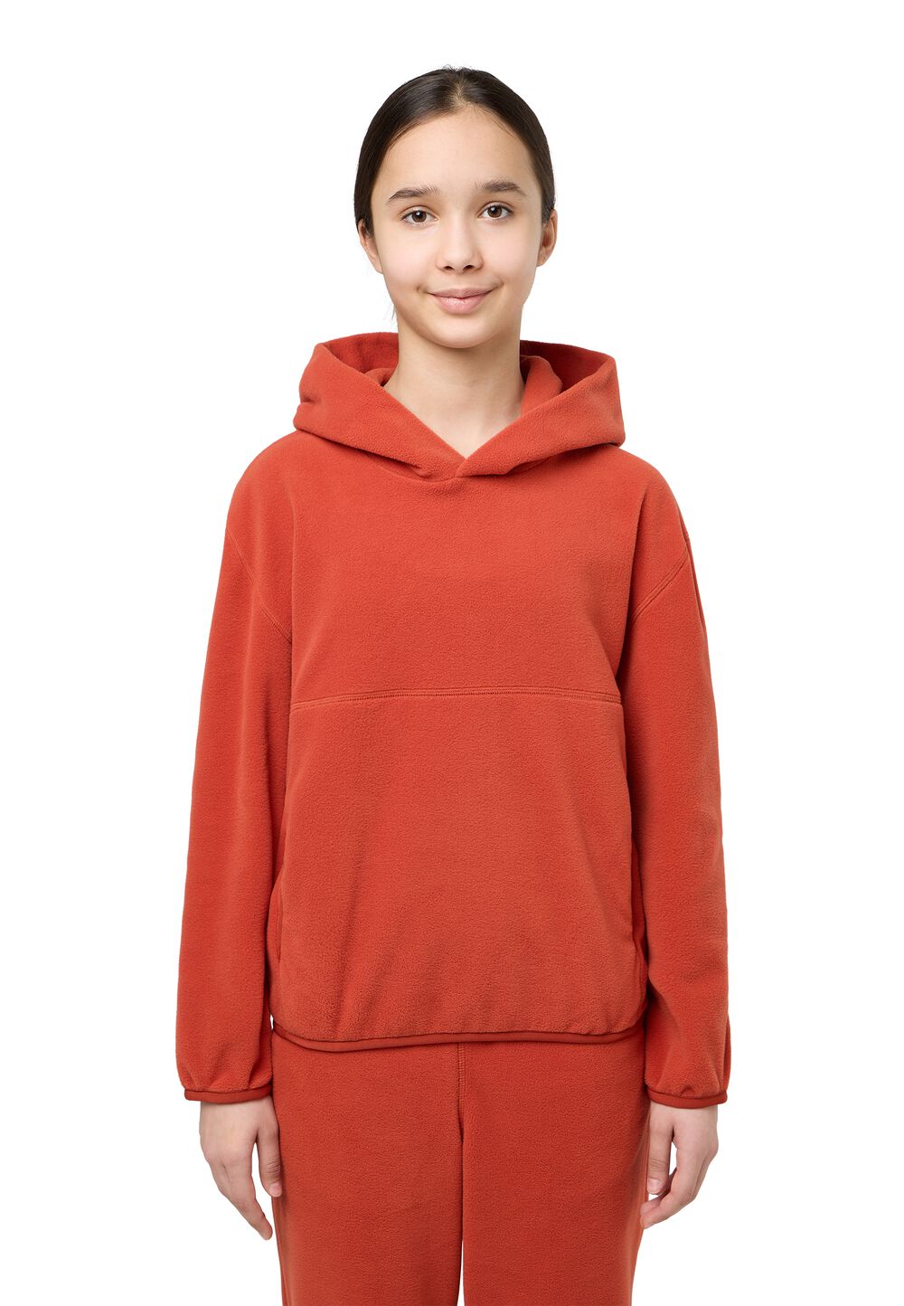 Jack Wolfskin Hoodie aus Bio-Baumwolle Kinder Smileyworld Hoody Youth L intense rust intense rust von Jack Wolfskin