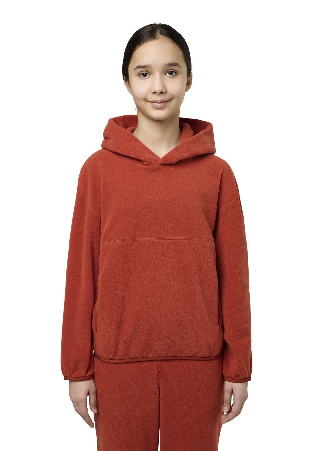 Jack Wolfskin Hoodie aus Bio-Baumwolle Kinder Smileyworld Hoody Youth XL intense rust intense rust von Jack Wolfskin