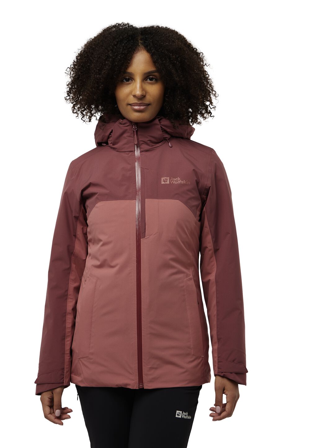 Jack Wolfskin Hunberg 3in1 Jacket Women L mineral red mineral red von Jack Wolfskin