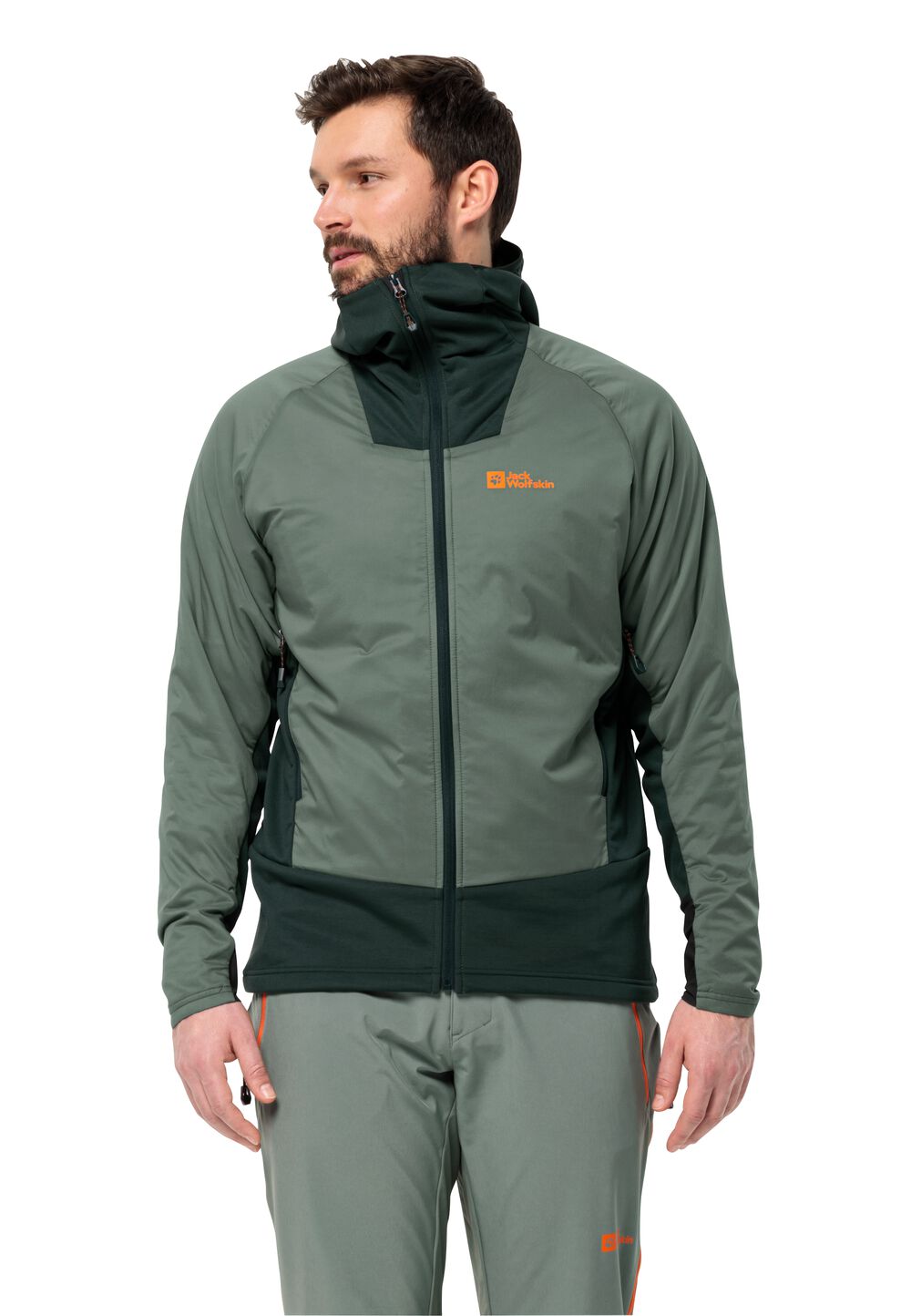 Jack Wolfskin Hybrid-Skitouren-Jacke Herren Alpspitze Ins Hybrid Men L hedge green hedge green von Jack Wolfskin