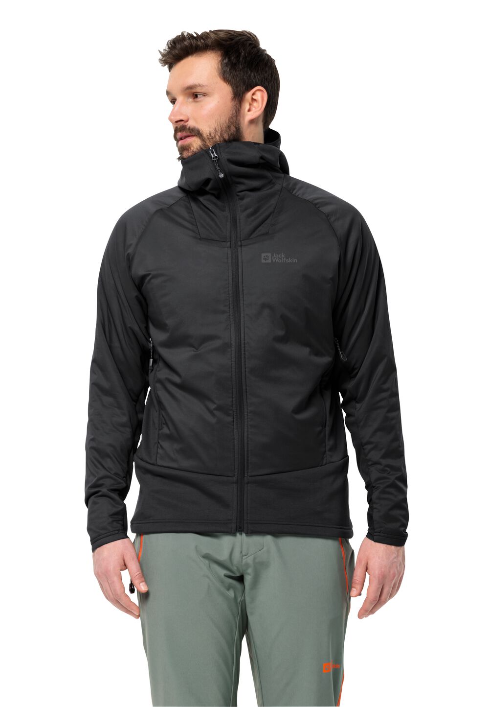 Jack Wolfskin Hybrid-Skitouren-Jacke Herren Alpspitze Ins Hybrid Men L black black von Jack Wolfskin