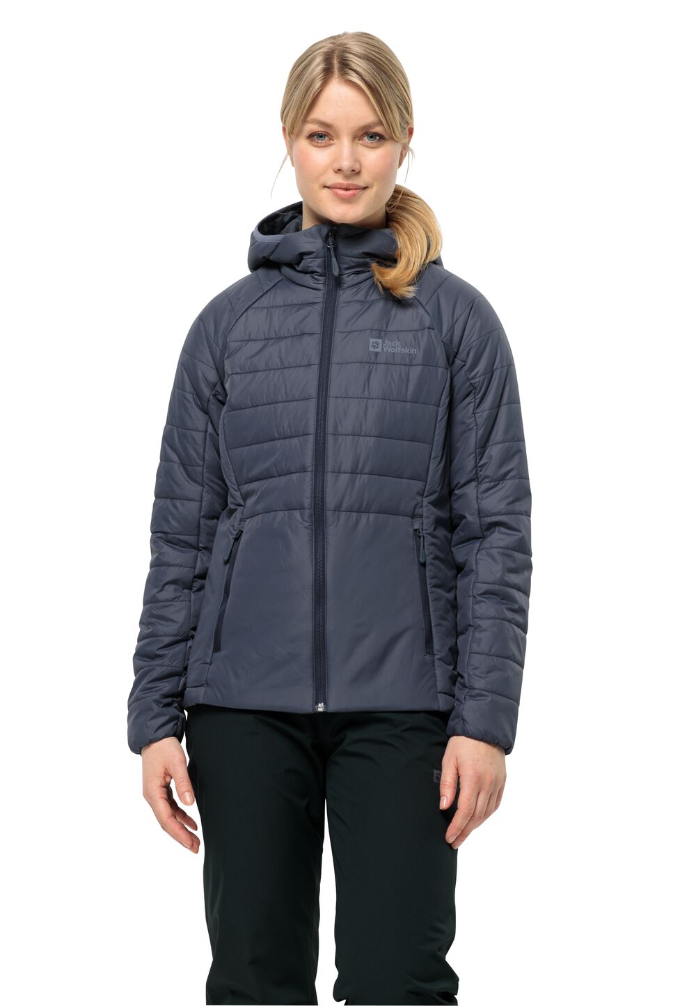 Jack Wolfskin Isolationsjacke Damen Lapawa Ins Hoody Women L graphite Graphite von Jack Wolfskin