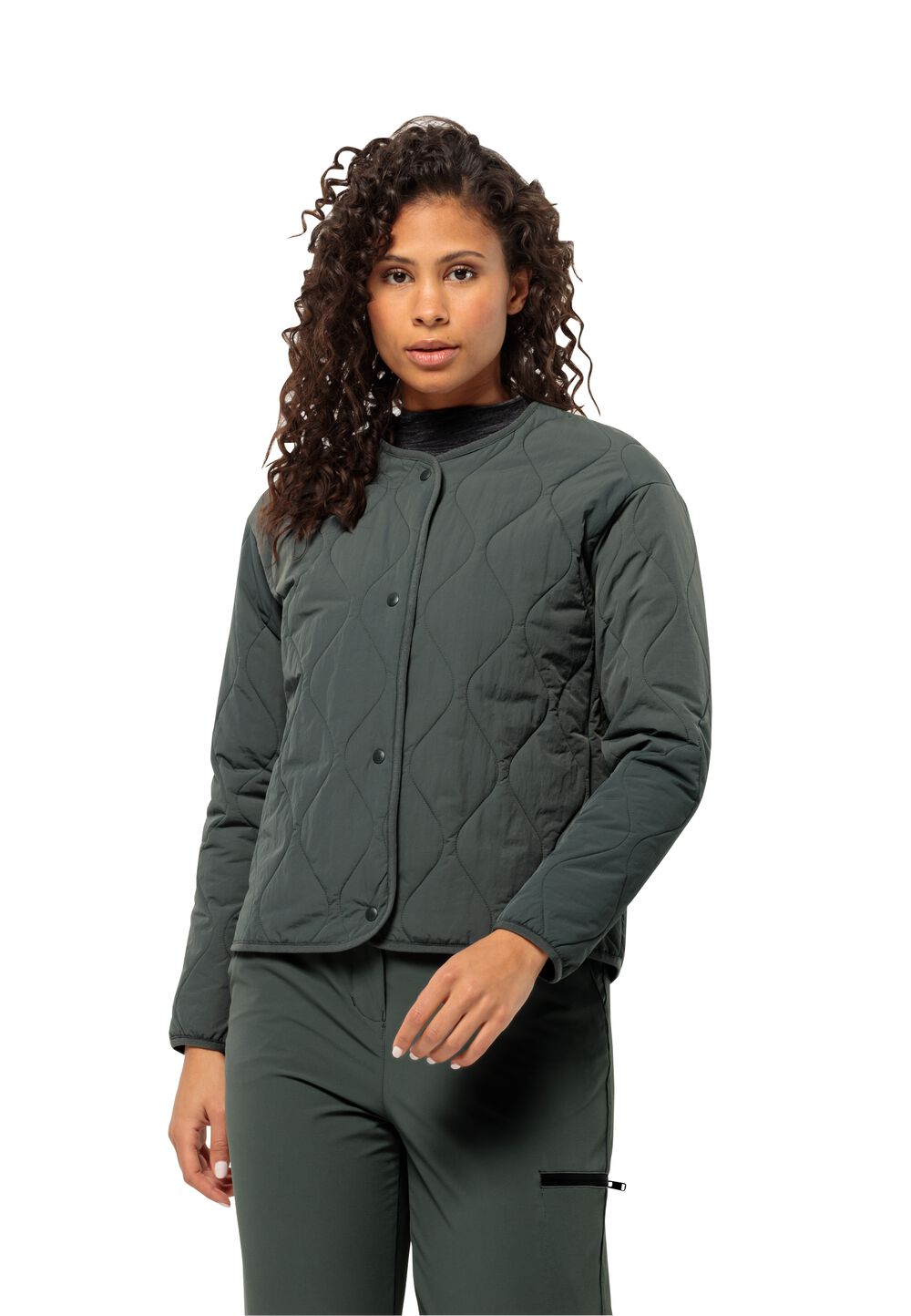 Jack Wolfskin Isolationsjacke Damen Wandermood Ins Jacket Women L grau slate green von Jack Wolfskin