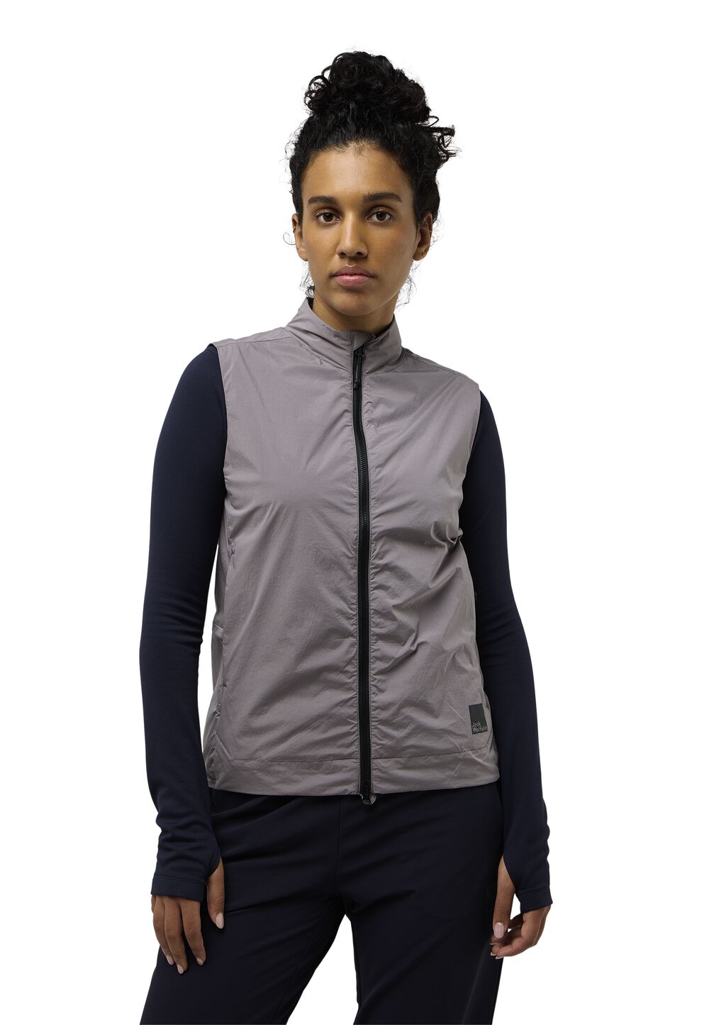 Jack Wolfskin Isolationsweste Damen Bike Commute Extended Version Vest Women L dark taupe dark taupe von Jack Wolfskin