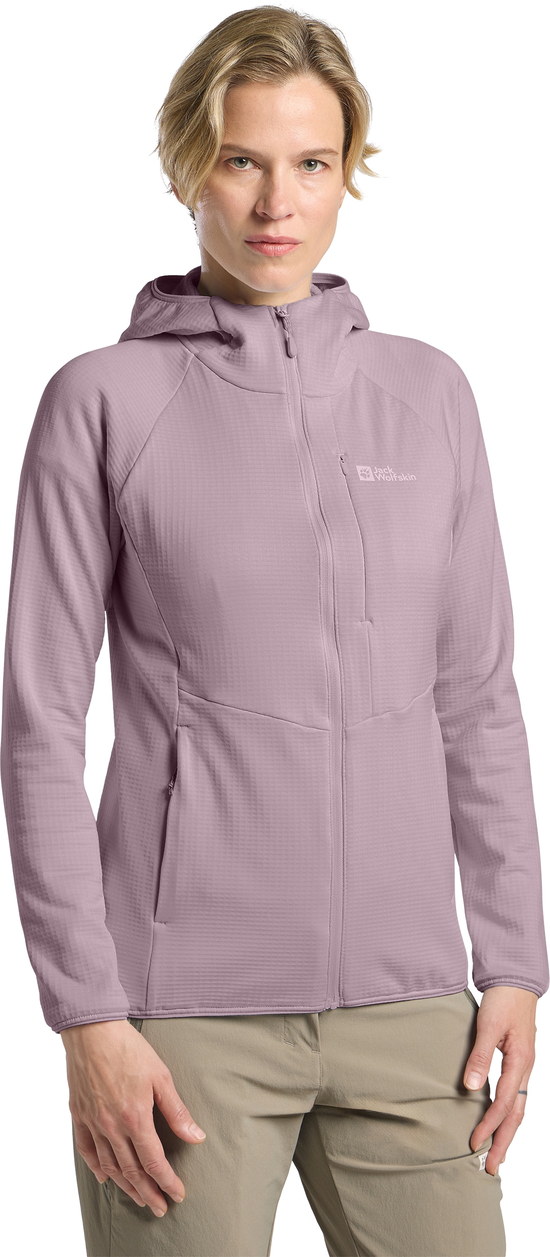 Jack Wolfskin Kapuzenfleecejacke »KOLBENBERG HOODED FZ W«, Gitterfleece, Übergangsjacke, Atmungsaktiv Jack Wolfskin Kapuzenfleecejacke »KOLBENBERG HOODED FZ W«, Gitterfleece, Übergangsjacke, Atmungsaktiv von Jack Wolfskin