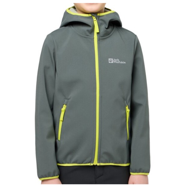 Jack Wolfskin - Kid's Fourwinds Jacket - Softshelljacke Gr 140 grau von Jack Wolfskin