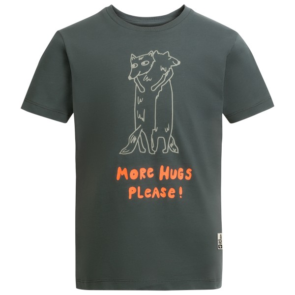 Jack Wolfskin - Kid's More Hugs T - T-Shirt Gr 164 grau von Jack Wolfskin