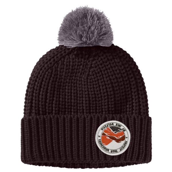 Jack Wolfskin - Kid's Pompom Badge Beanie - Mütze Gr M schwarz von Jack Wolfskin