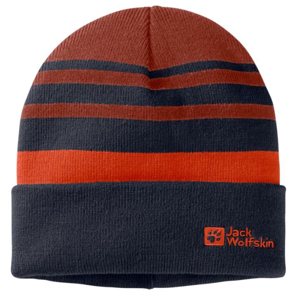 Jack Wolfskin - Kid's Stripynit Beanie - Mütze Gr M blau von Jack Wolfskin