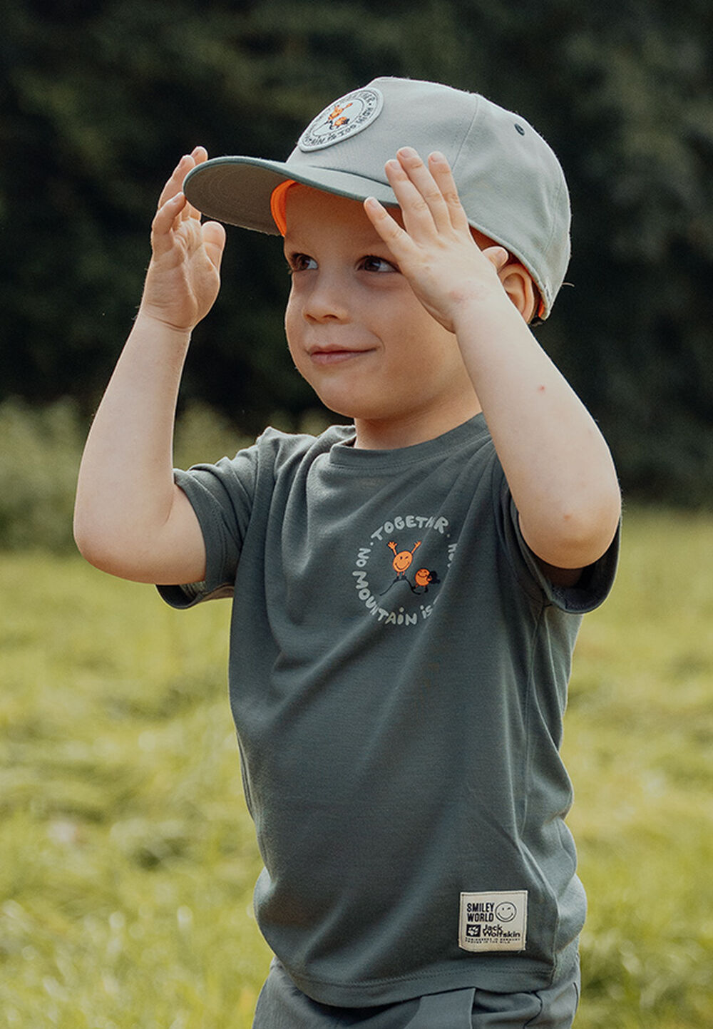 Jack Wolfskin Kappe Kinder Smileyworld Badge Cap Kids One Size mint leaf mint leaf von Jack Wolfskin